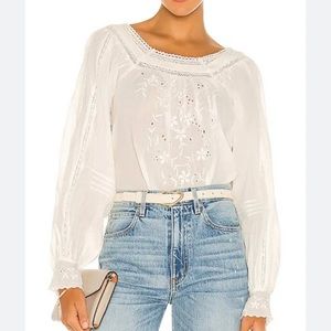 NWT Free people Faraway Field white top